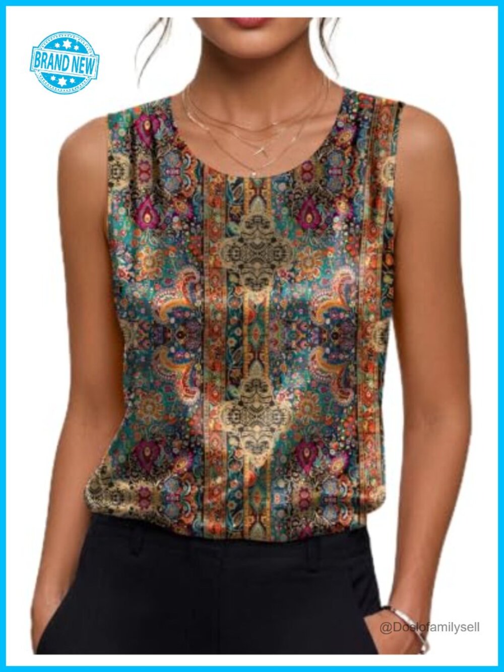 Satin Tank Top Pleated Sleeveless Blouse Dressy Casual